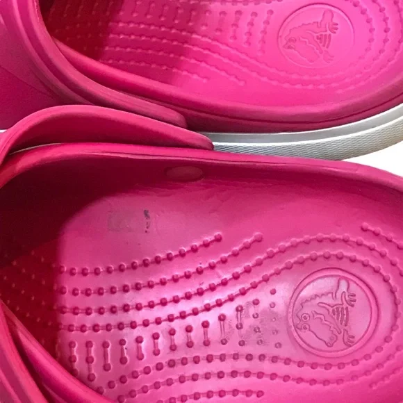 Pink Classic Crocs Clogs Mules Perforated Tops Adjustable Backs Slip On Shoes - Picture 9 of 12